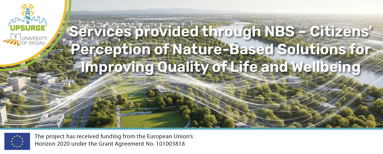 Services provided through NBS – Citizens’ Perception of Nature-Based Solutions for Improving Quality of Life and Well-being